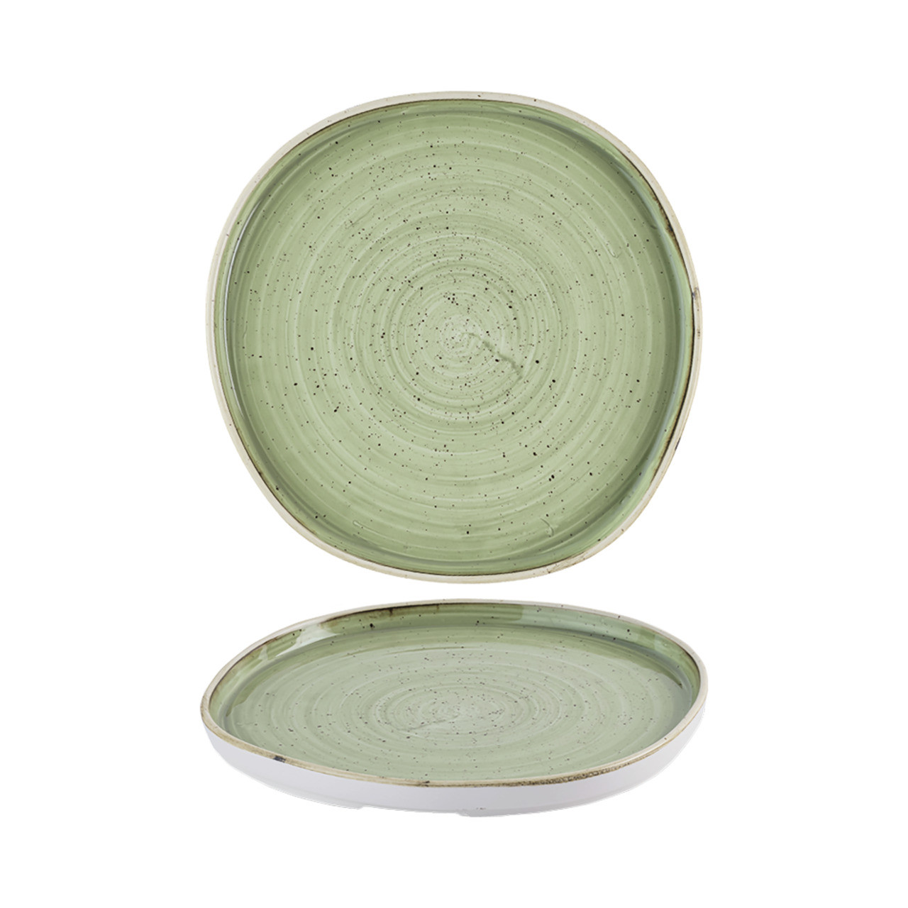 Stonecast, Teller flach mit Steilrand Organic ø 210 mm Sage Green